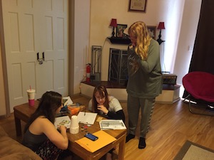 The players deep in thought attempting to solve my diabolical escape room.